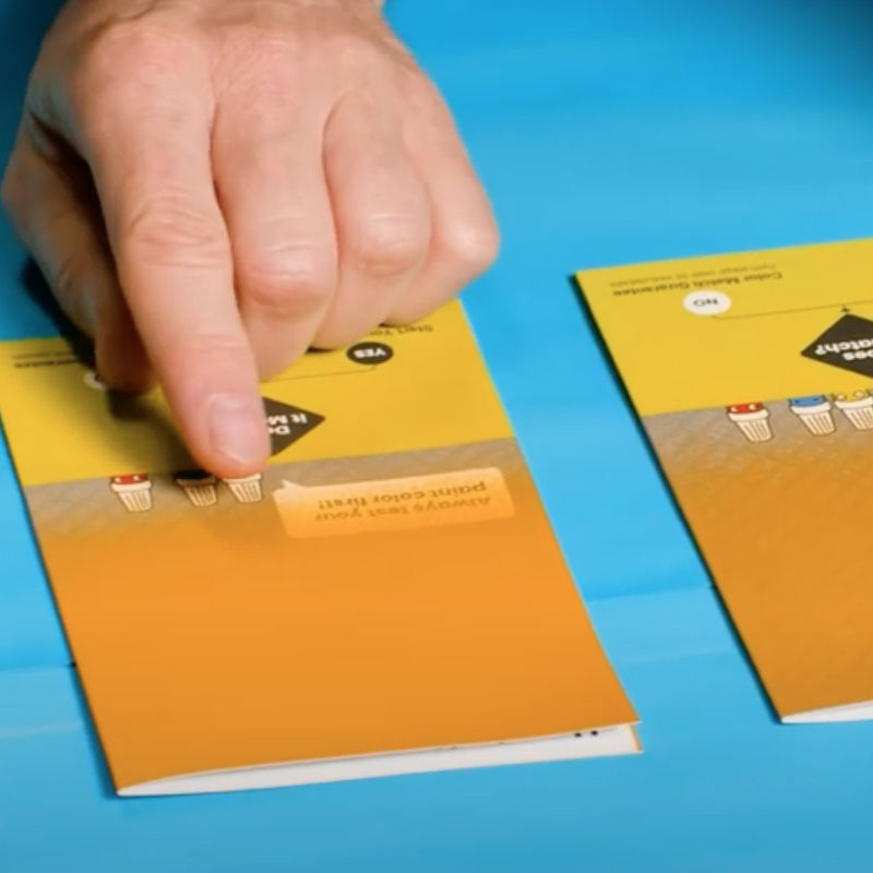 Colorcoat on test card